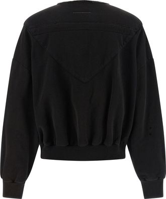 Maison Margiela Womens Black Cotton Sweatshirt Clothing