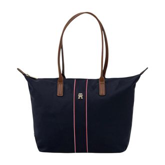 Tommy Hilfiger Tote Bags, female, Blue, Size: ONE SIZE Popette Tote Corp