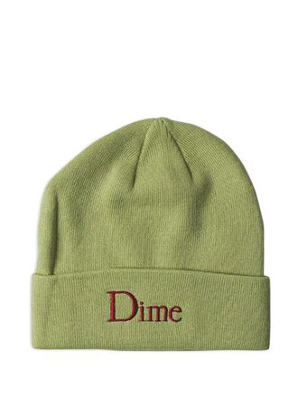 Dime logo-embroidered beanie - unisex - Acrylic - One Size - Green