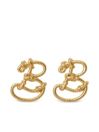 Burberry Small Nautical knotted earrings - women - Gold Plated/Brass - One Size
