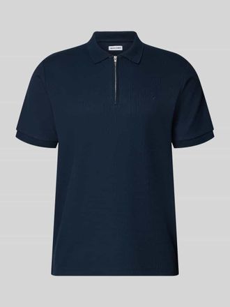 Jack & Jones Jack & Jones Regular Fit Poloshirt mit Rei&szlig;verschluss Modell AUSTIN in Marine, Gr&ouml;&szlig;e XXL