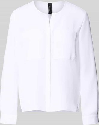 Marc Cain Regular Fit Bluse mit Brusttaschen in Weiss, Gr&ouml;&szlig;e 34
