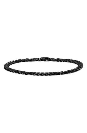 Vincero Mens Cuban Chain Bracelet in Black at Nordstrom, Size Medium
