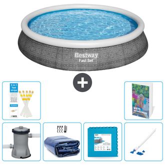 Bestway Piscina Bestway Fast Set Redonda - 396x84 Cm - 7-piezas S319