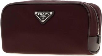 Prada Mens Aubergine Fabric Beauty Case Bordeaux Perfumes