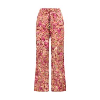 Maliparmi Sweet Butterfly Broeken - Dames - Wijde Broeken - Veelkleurig - 2XL - Katoen - Broeken