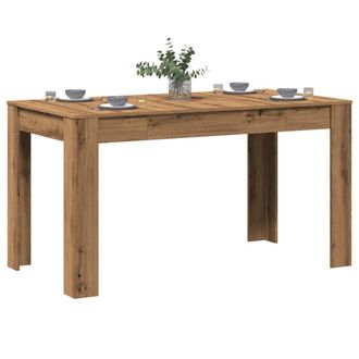 Berkfield Home Dining Table Artisan Oak 140x74.5x76 cm Engineered Wood in Brown