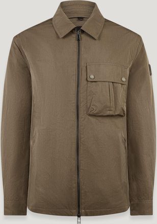 Belstaff Drome Overshirt Mens Cotton Gabardine Major Brown Size XS