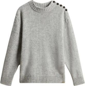 Woolrich Truien & Vesten, Dames, Grijs, M, Wol, Jersey