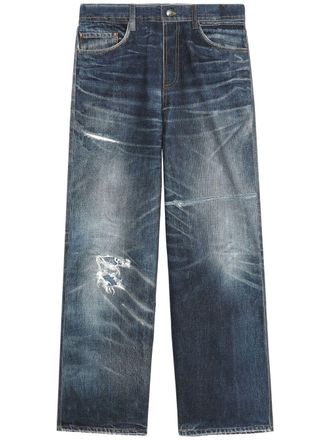 Andersson Bell Jeans met wijde pijpen en logopatch - Blauw