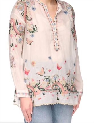 Johnny Was Sami Embroidered Tunic Top In Puglia