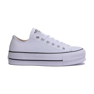 Converse Classic Low Platform Trainer in White Black
