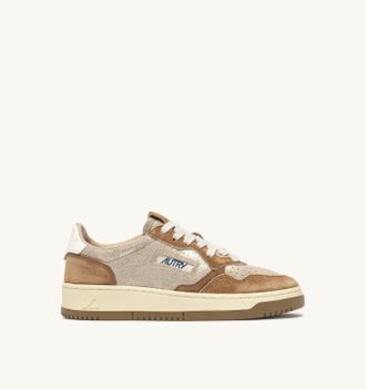 Autry SNEAKERS MEDALIST LOW IN SUEDE PLATINO E BEIGE SUGAR