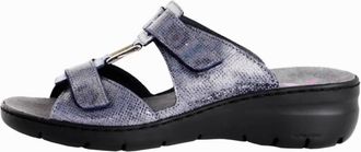 Helle Comfort Womens Aria Adjustable Strap Sandals In Black Glaze