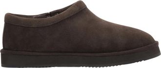 Estro & Luminara Veloursklompen met Faux Bont Voering - Dames - Winterlaarzen - Bruin - 36 EU - Leer - Schoenen