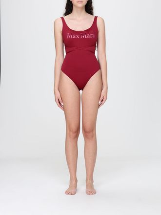 Max Mara Costume intero con logo floccato e cintura in vita da annodare