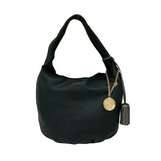 Loewe Black Leather Shoulder Bag Tote Bag (Pre-Owned)