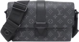Louis Vuitton Black Coated Canvas Shoulder Bag (Pre-Owned)