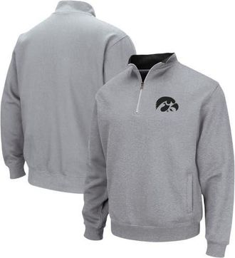 Colosseum Mens Colosseum Heathered Gray Iowa Hawkeyes Tortugas Team Logo Quarter-Zip Jacket in Heather Gray at Nordstrom, Size Small