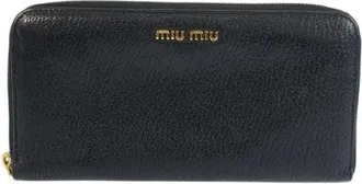 Miu Miu Pre-owned Wallets, female, Black, Size: ONE SIZE Pre-owned Leather Wallet
