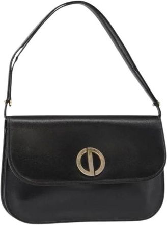 Dior Pre-owned Shoulder Bags, female, Black, Size: ONE SIZE Pre-owned Leather Shoulder Bag