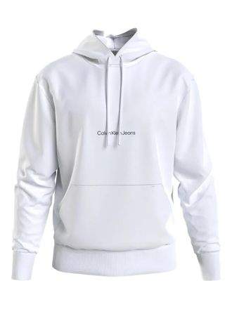 Calvin Klein Jeans Felpa con cappuccio e logo - Bianco