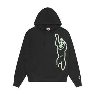 Icecream Hoodies, male, Black, Size: XL Vertical Jumbo Running DOG Popover Hood