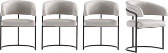 Manhattan Comfort Set Of 4 Augusta Dining Chairs