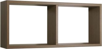 OEM Estante Rectangular De Pared 2 Compartimentos Mod. Morgana Roble Tabaco