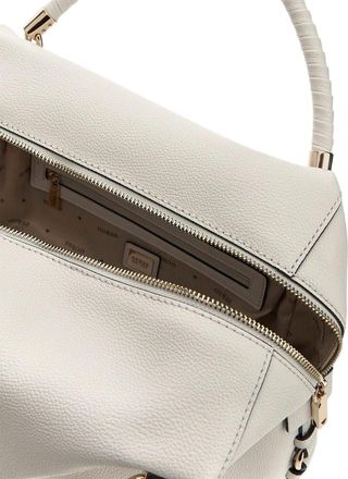 Guess Womens Handbag Off White Polyurethane Bags - Satchel-Bags