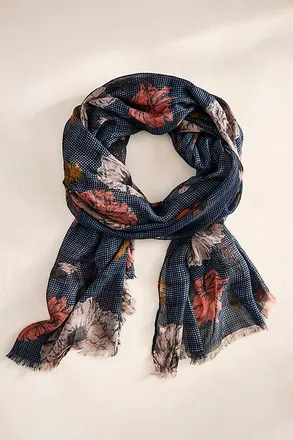 Elizabeth Gillett Tabitha Floral Micromodal Scarf