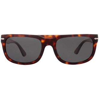 Persol Dark Grey Rectangular Mens Sunglasses PO3271S 24/48 55