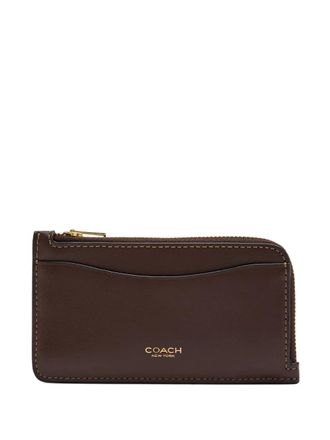 Coach New York leather cardholder - Marrone