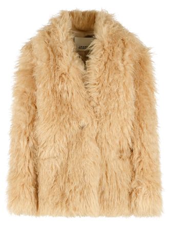 Isabel Marant Isabel Marant Mylae beige polyester bontjas