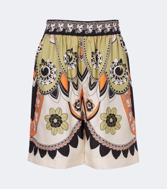 La DoubleJ Bermudas de sarga de seda estampadas