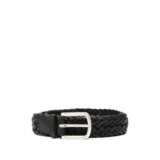 Orciani Belts, male, Black, Size: 100 CM Braided Leather Belt