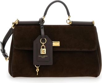 Dolce & Gabbana Bruine tassen met Crosta V+Vit. Liscio Ottone - Dames - Handtassen - Bruin - ONE Size - Tassen