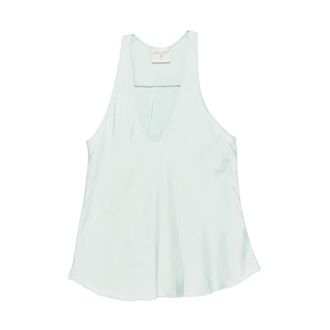 Forte_Forte Sleeveless Tops, female, Blue, Size: M Aqua Gree V-neck Sleeveless