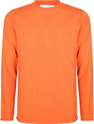 Comme Des Gar&ccedil;ons Ribbed Crew Neck Black Wool Sweater