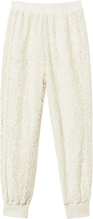 Twin-Set Joggers con pizzo - Toni neutri