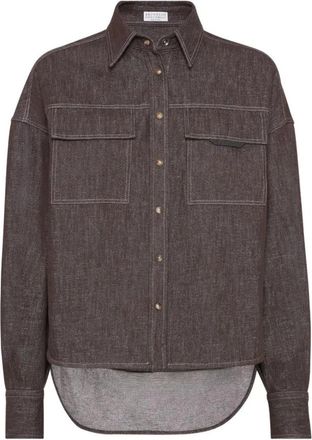 Brunello Cucinelli Donna, Camicette, Grigio, M, new