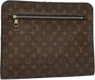 Louis Vuitton Pre-owned Canvas clutches - Dames - Vintage Clutch - Bruin - ONE Size - Leer - Vintage