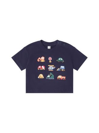 Huxbaby Construction Navy Tee at Nordstrom, Size 6-12M Au
