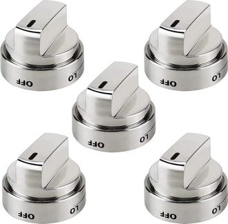 OEM 5 Perillas De Repuesto Para Placa De Gas - Compatibles Con Lg Lrg3036st, Lrg3095st, Lrg3091st, Lrg3093st, Lrg3035st, Lrg3036st - 3 A&ntilde;os De Garant&iacute;a