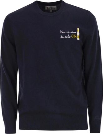 MC2 Saint Barth Round-neck Truien - Heren - Ronde hals truien - Blauw - XL - Wol - Truien & Vesten