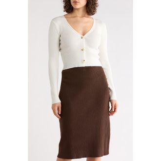 Tart Myka V-Neck Crop Cardigan in Coconut Milk at Nordstrom Rack, Size X-Small