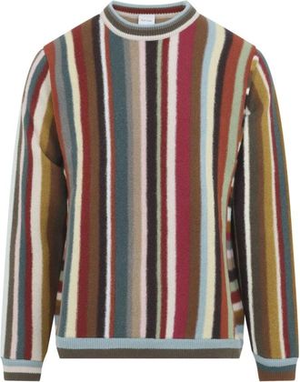 Paul Smith Jersey de cuello redondo de lana merino - Knitwear - Hombre - Multicolor - XL