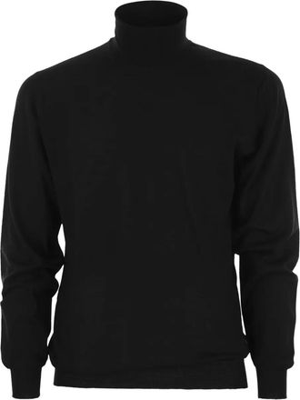 Fedeli Maglione Derby a collo alto - Nero