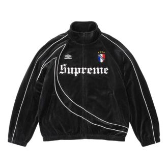 SUPREME FW26 x Umbro Velour Track Jacket Black SUP-FW26-064-BLK