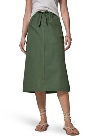 DKNY Tie Waist Cargo Midi Skirt in Verde at Nordstrom, Size X-Small